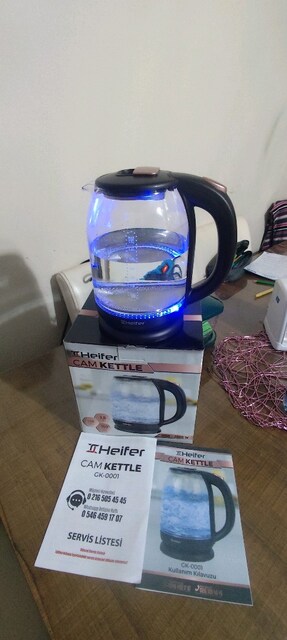 Kettle LED li su ısıtıcı yeni kutusun'da