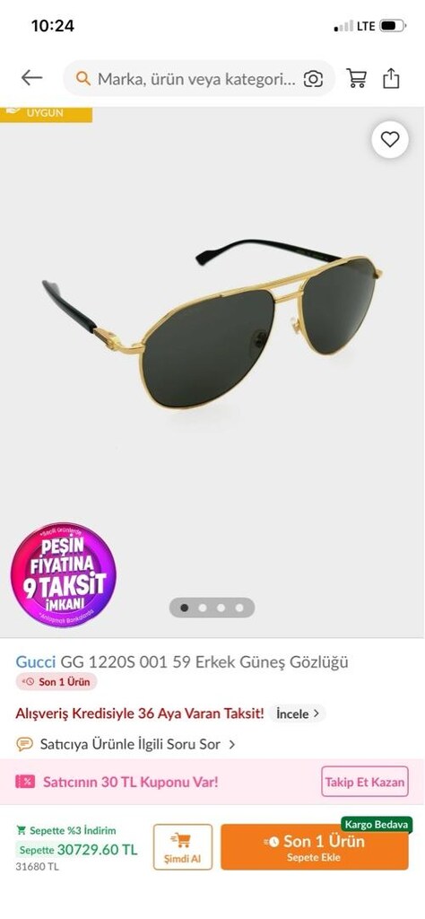 GUCCİ GG1220S güneş gözük - 7