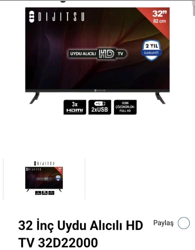 DİJİTSU 32İNÇ 82 EKRAN HD KENDİNDEN UYDU ALICILI LED TV - 18