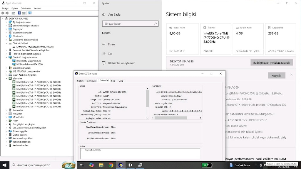 Monster Abra Oyun Çizim Laptop - İ7 İşlemci + 4 GB GTX 1050 - 4