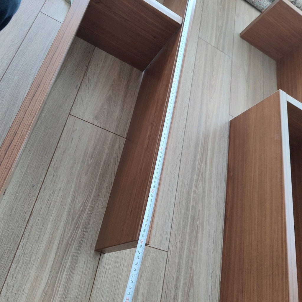 Teak MDF özel yapım Raf Kitaplık - 14