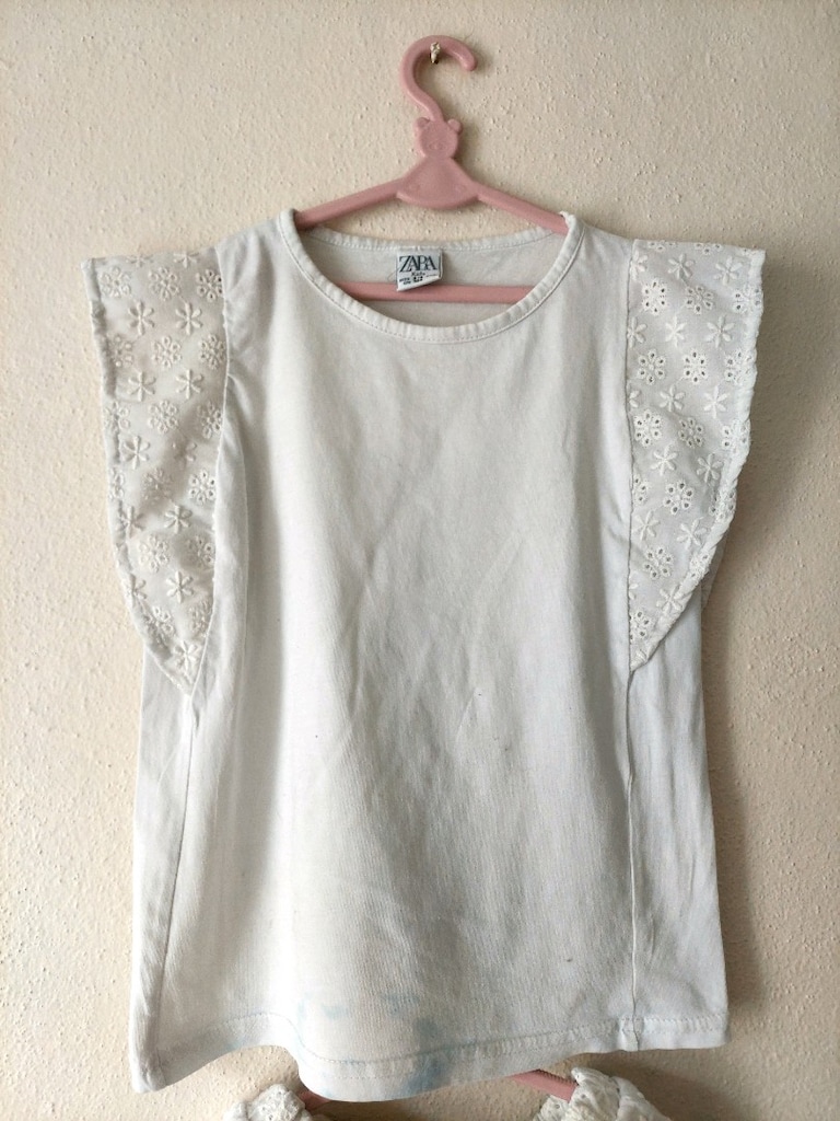 ZARA Kids fırfır fistolu şort bluz yazlık takım - 5