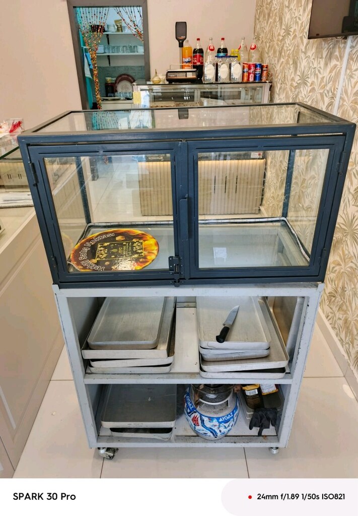 tatlı arabası tekerlekli seyyar iki parça - 2