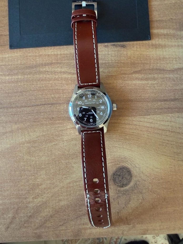 Hamilton khaki 38mm otomatik erkek kol saati. - 4
