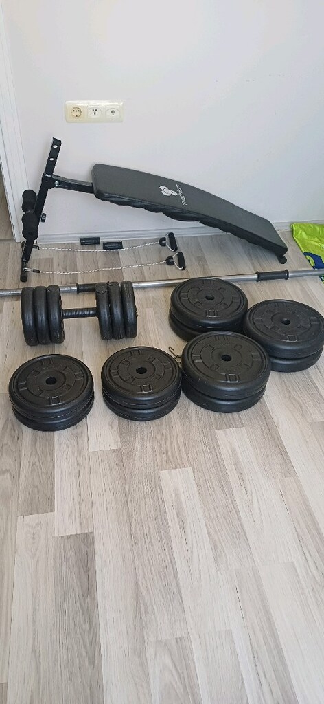 Sahibinden Temiz Ev Tipi Spor - Mekik Sehpası + Halter & Dambıl Seti - 13