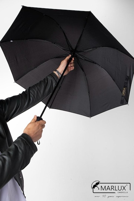 Marlux Siyah Unisex Yarasa Tip Kırılmaz Şemsiye