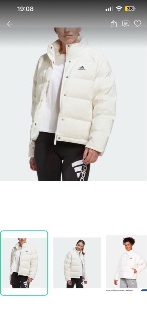 adidas kuş tüyü beyaz mont