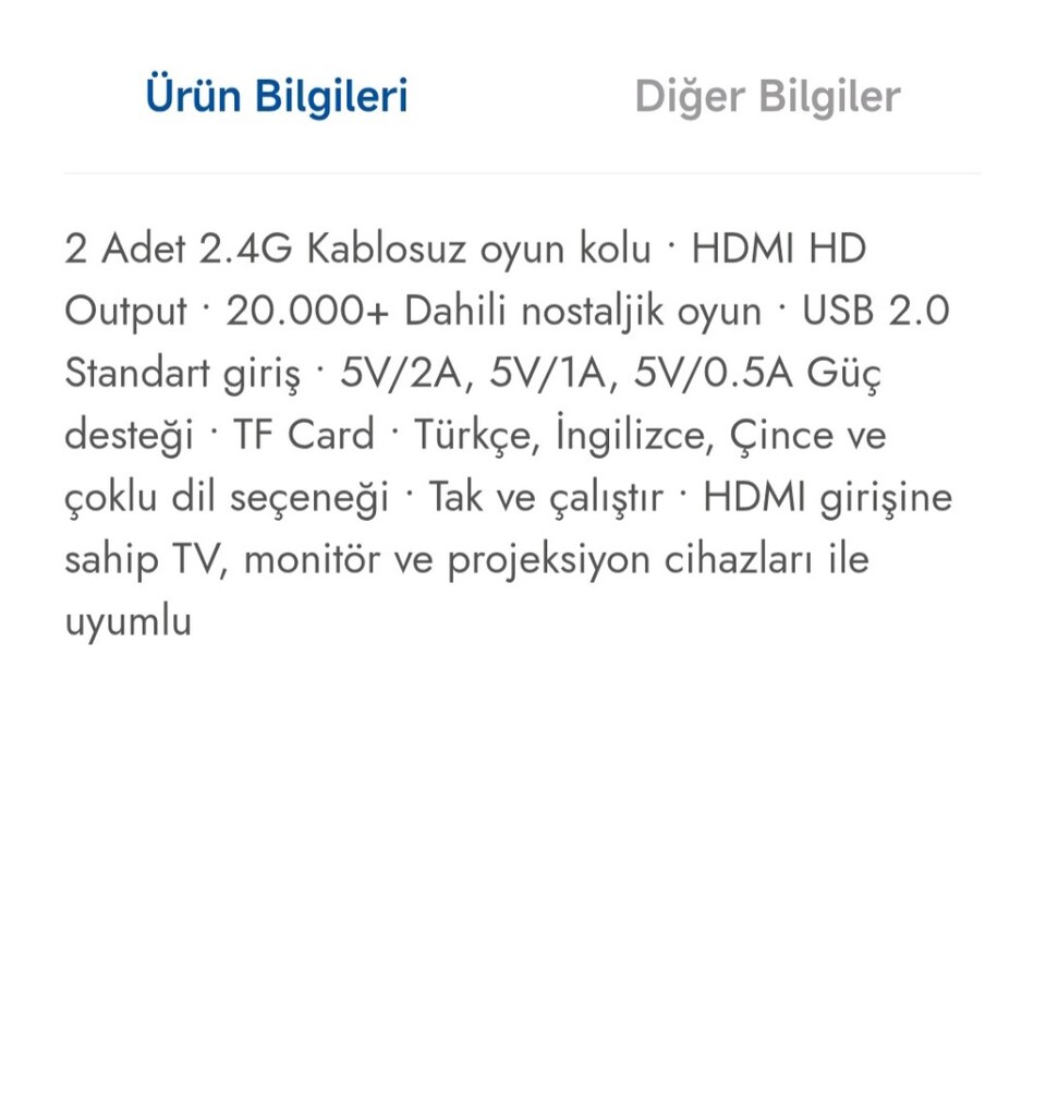 Torima Retro Kablosuz Çift kollu Oyun Konsolu Gc05 - 2