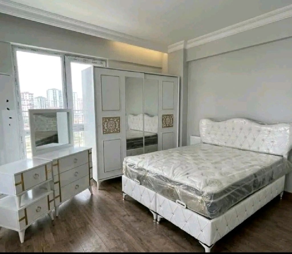 Aynalı Sürgülü Gardırop & Yatak Odası Takımı (Her Şey Dahil - 3