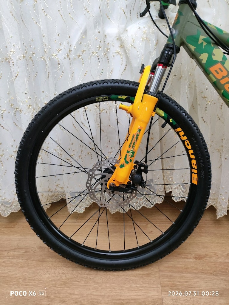 Tertemiz, komple bakımlı 24" Bianchi Spider 401 disk frenli bisiklet - 15