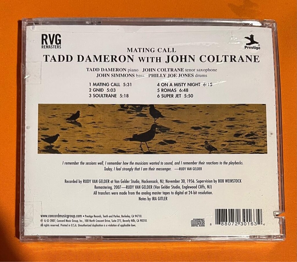 Tadd Dameron With John Coltrane - Jazz Cd - 2