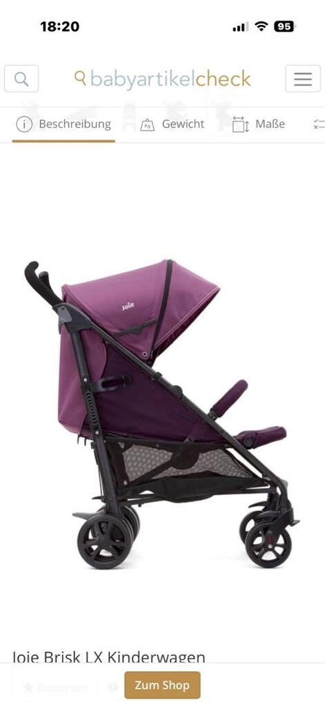 joie brisk mor baston bebek arabası - 2