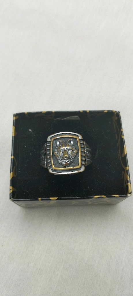 925 Ayar Gümüş 3 Boyutlu Kurt Başlı Erkek Yüzük – 12,5 Gram – Sıfır - 5