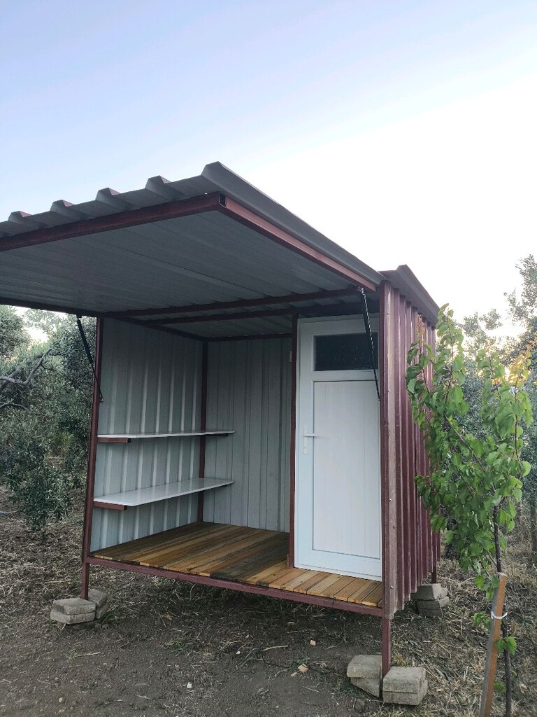 WC'li Çelik Konstrüksiyon Bahçe Deposu | Otomatik Kapı - 3
