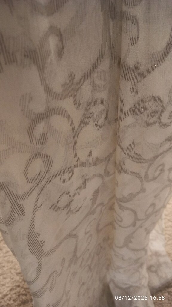 195*215 simli bej kahve tül perde - 4