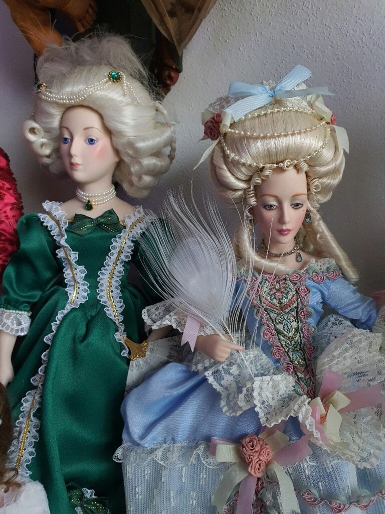 Marie Antoinette porselen bebek damgalı vintage - 19