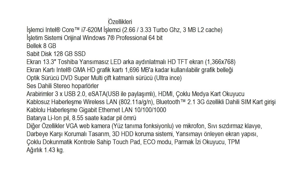 TOSHIBA Portege dizüstü bilgisayar, Notebook BÜYÜK İNDİRİMLİ Laptop - 6