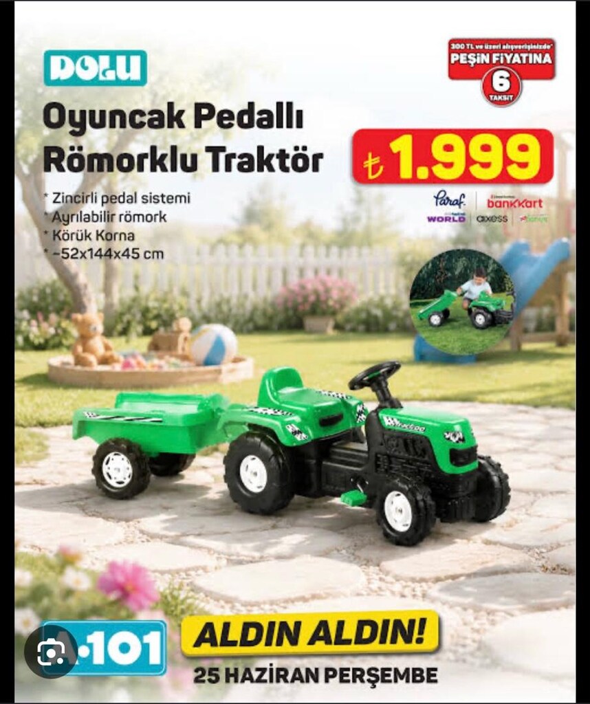 OYUNCAK RÖMORKLU TRAKTÖR - 3