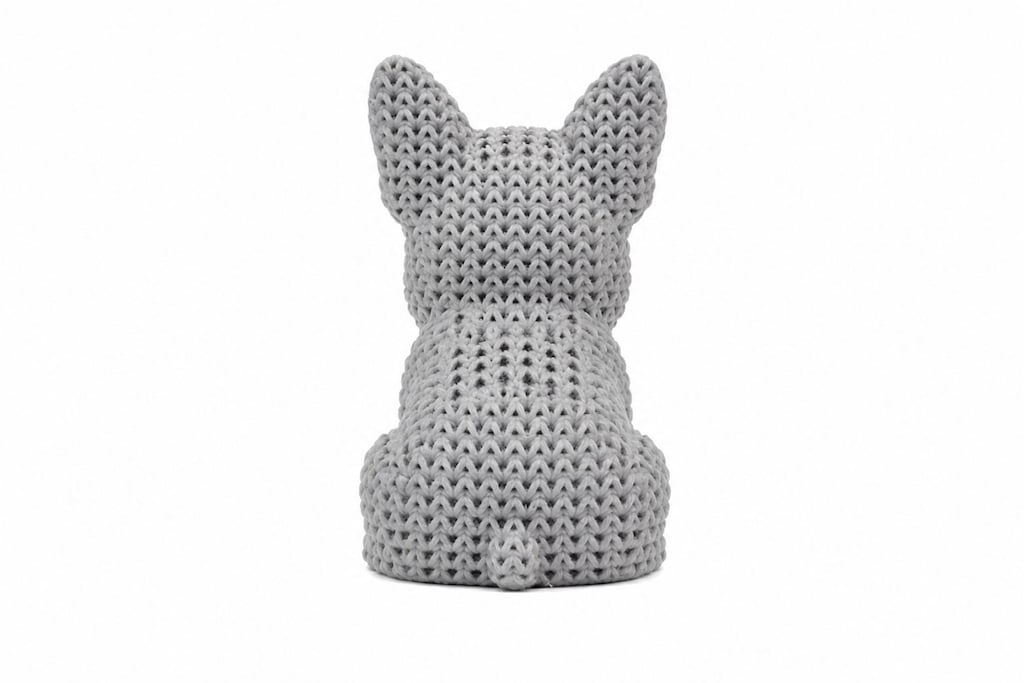 Yapı3D Örgü Dokulu Sevimli Köpek Figürü Dekoratif Masa Süsü - 3