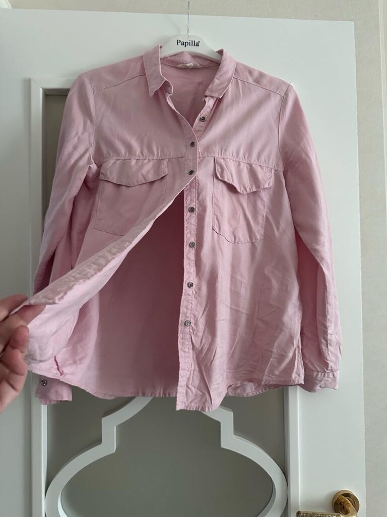 Pastel Pembe Rahat Gömlek