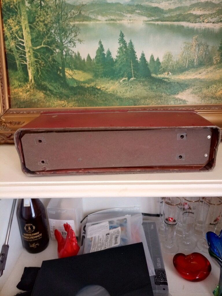 Vintage Deri Ekmek Kutusu / Depolama Kutusu - 5