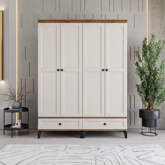 SİLVA 4 KAPAKLI %100 MDF GARDROP