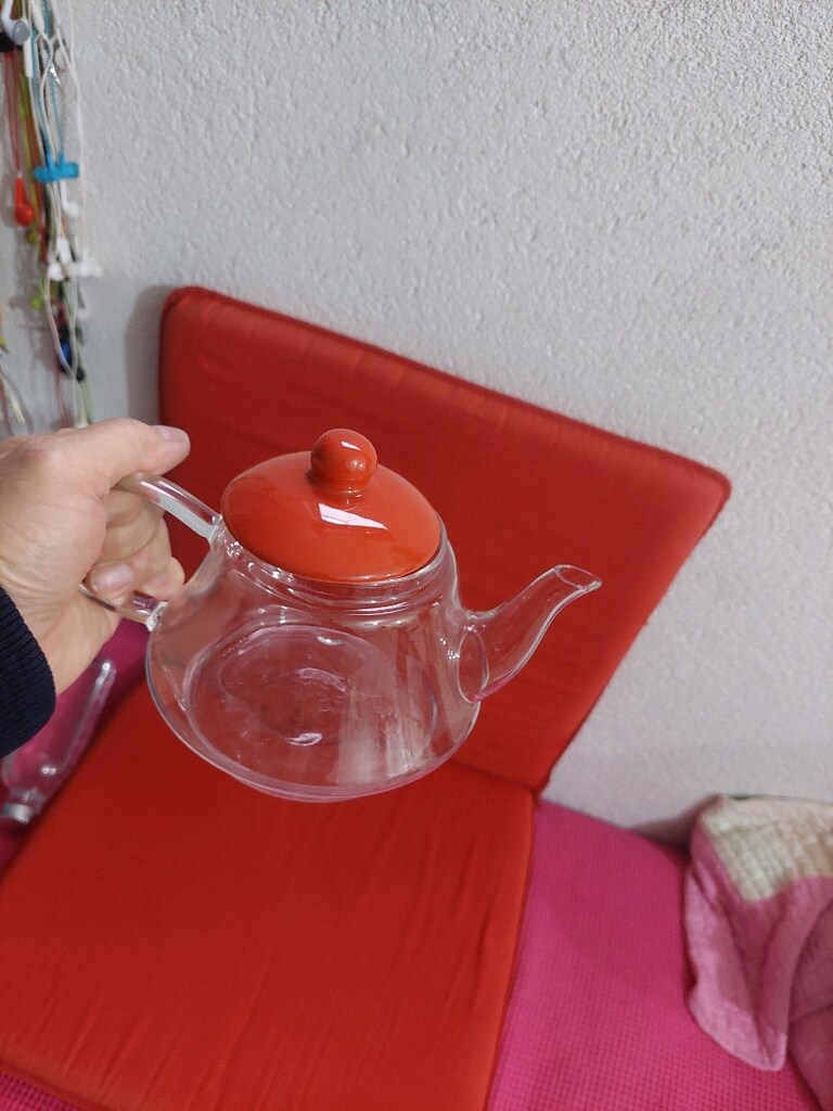 Cam demlik. Kapağı orijinal değil. - 3