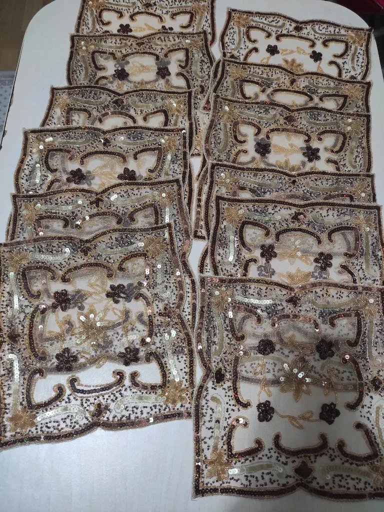 Boncuklu Sehpa Örtüsü Takımı Çeyizlik - 4