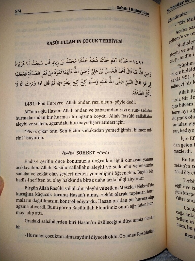 Dini kitap Sahihi Buhariden Sohbetler ve Nasihat ler. Hadisi şerifler - 4