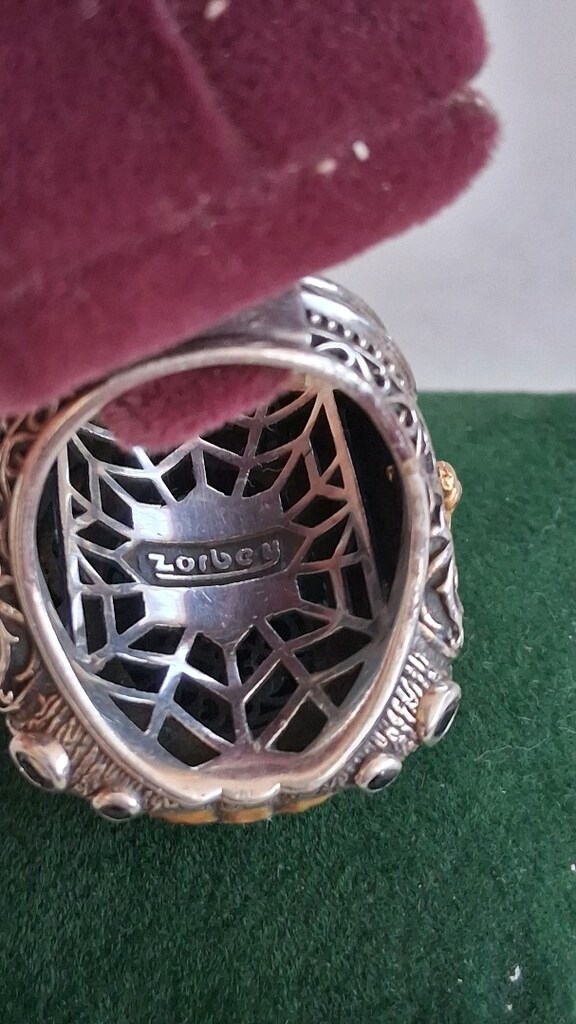 ZORBEY Büyük boy 925 gümüş yüzük...Ölçü 25...30 gr üstü... - 4