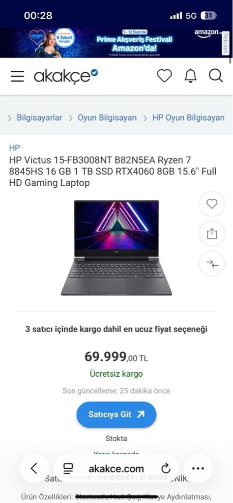 Victus By HP Gaming Laptop 15-fb3008nt (TAKASLI) - 10