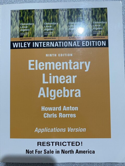Elemantery Linear Algebra Howar Anton, Chris Rorres