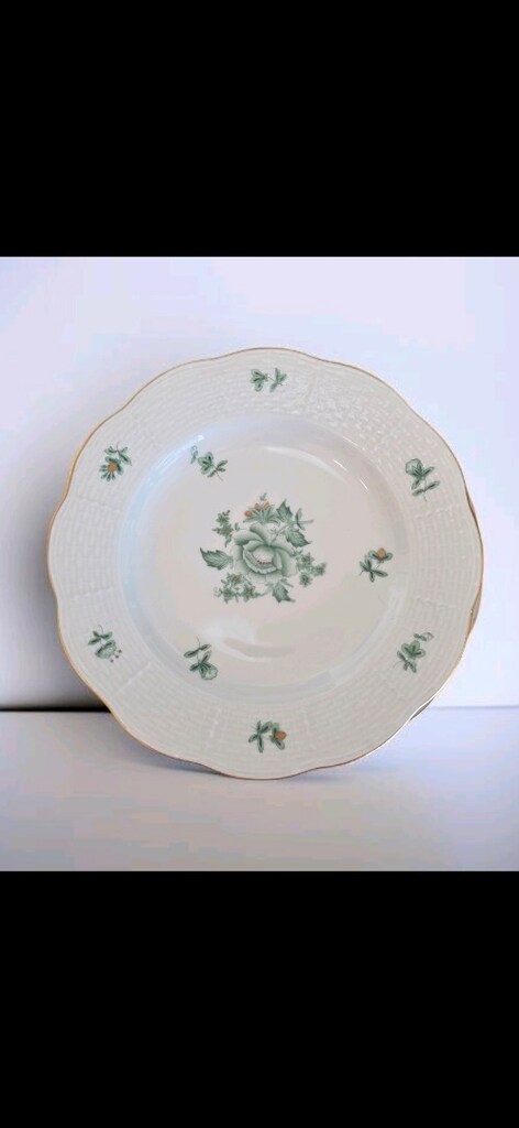 Antika Herend Apponyi Damgalı Porselen Pasta Takımı 6 Tabak 1 Servis - 2