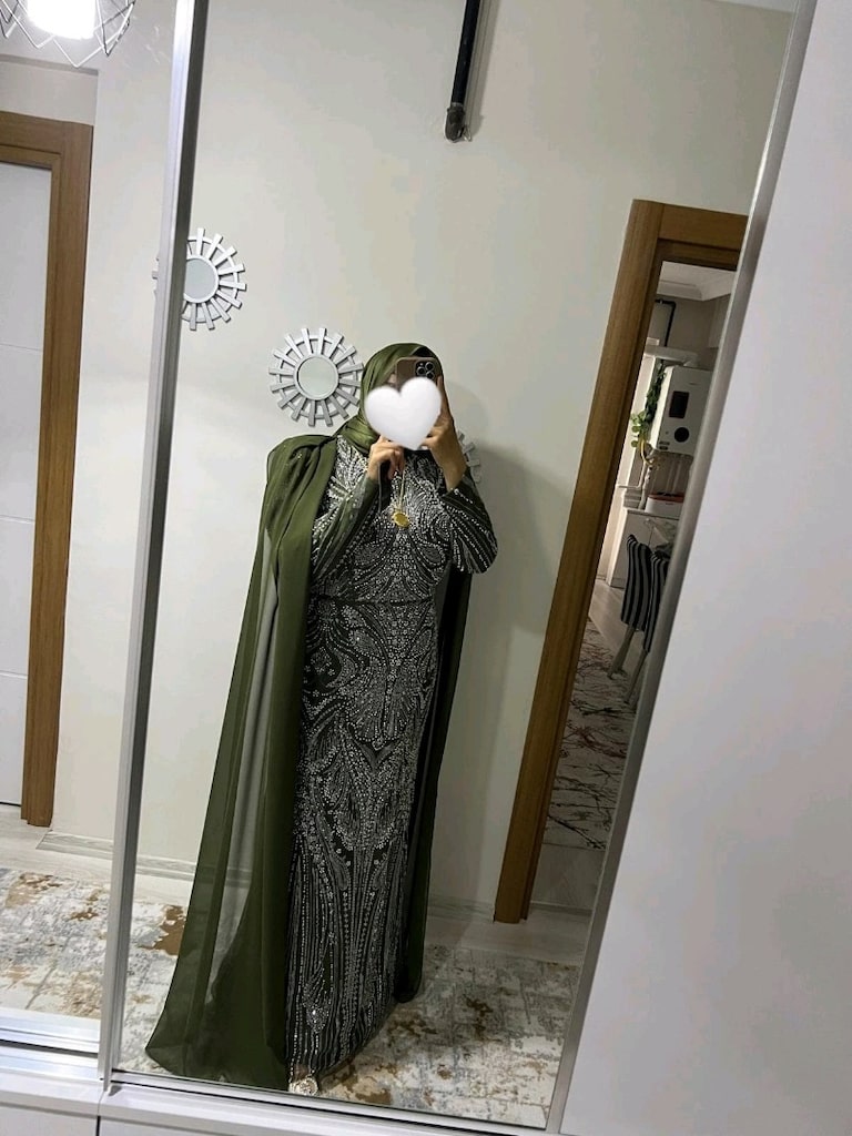 yeşil abiye