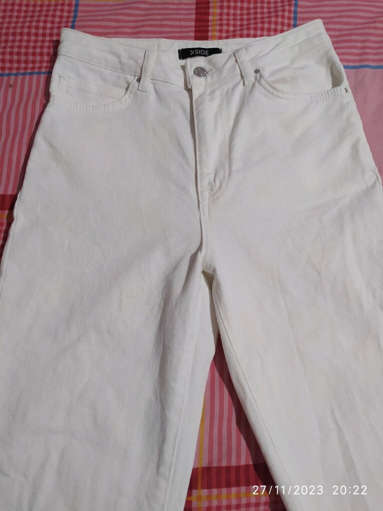 XSIDE YEPYENİ KADIN SLIMMOM BEYAZ JEAN PANTOLON - 7