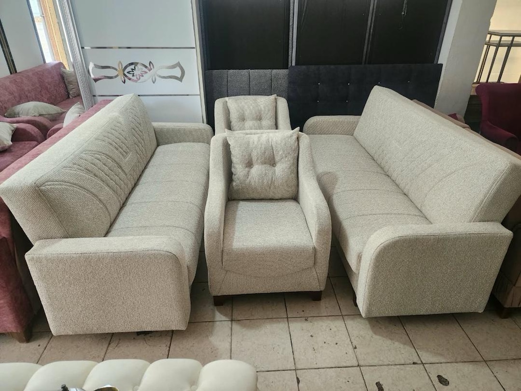 Bej Renk Koltuk Takımı - 5
