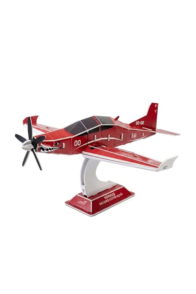 TUSAŞ Kaan Gökbey Hürjet ve Hürkuş 4'ü 1 arada 3D PUZZLE - 3