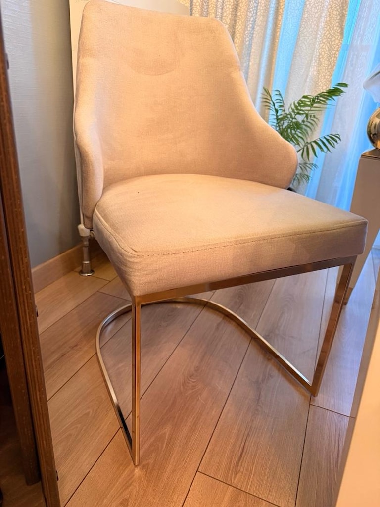 6 Adet Gold Ayaklı Modern Yemek Sandalyesi - 2