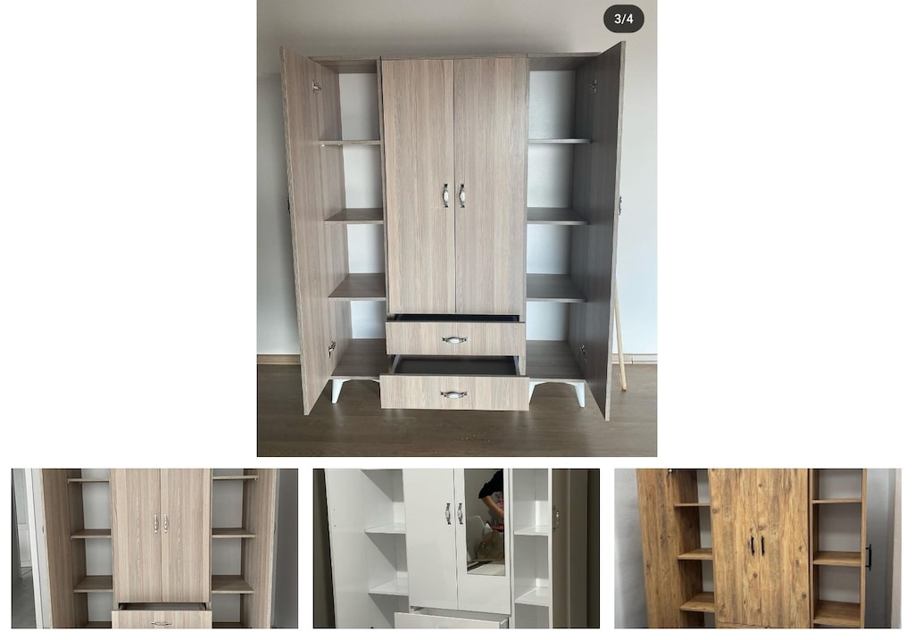 4 kapaklı elbise dolabı qkkdpdetqm - 4