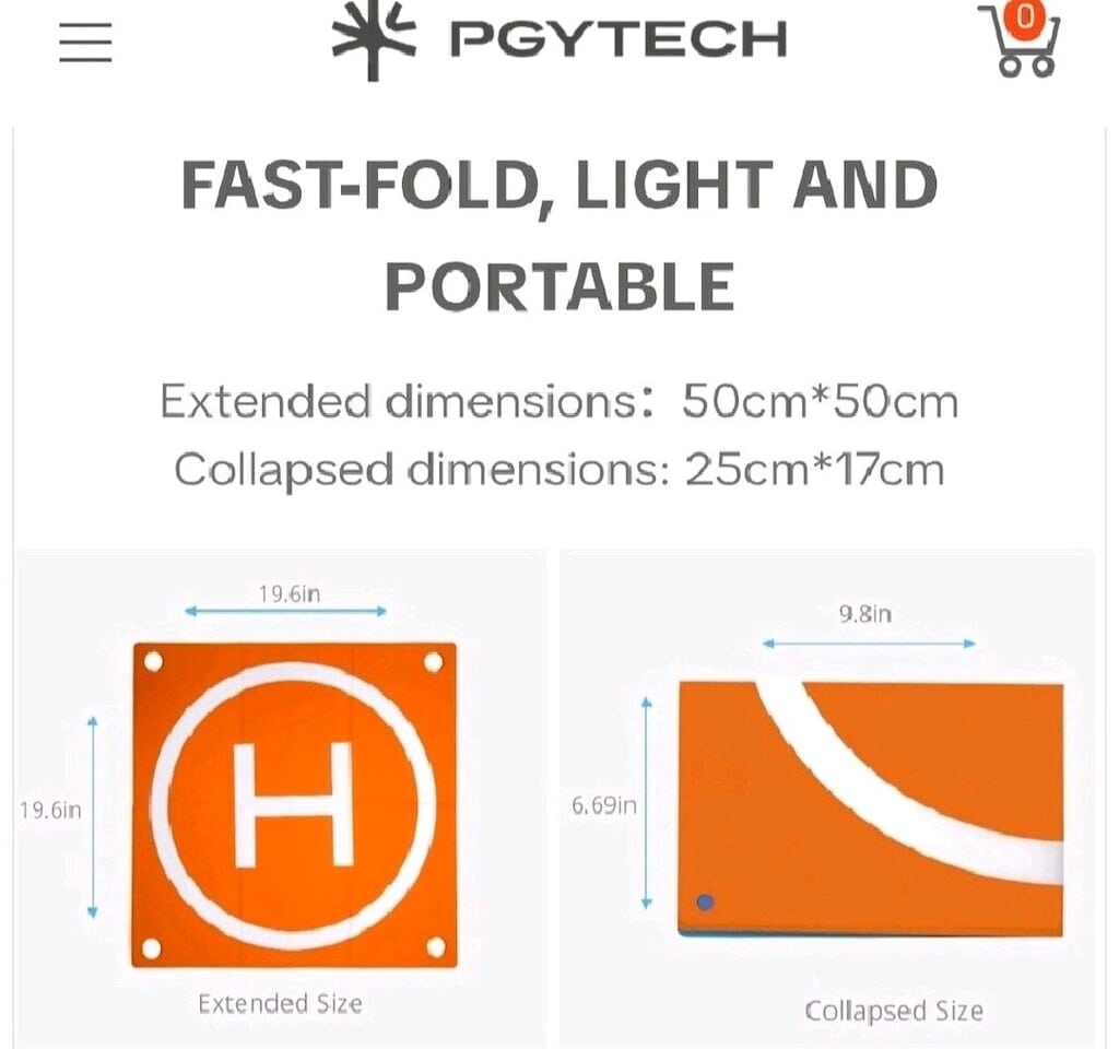 PGYTECH drone landing pad For Drones Reverse Sıde OBVERSE SIDE DRONE K - 8
