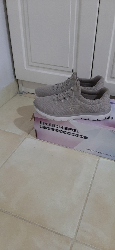 Skechers Air-Cooled Memory Foam Bej Sneaker / Spor Ayakkabı - 2