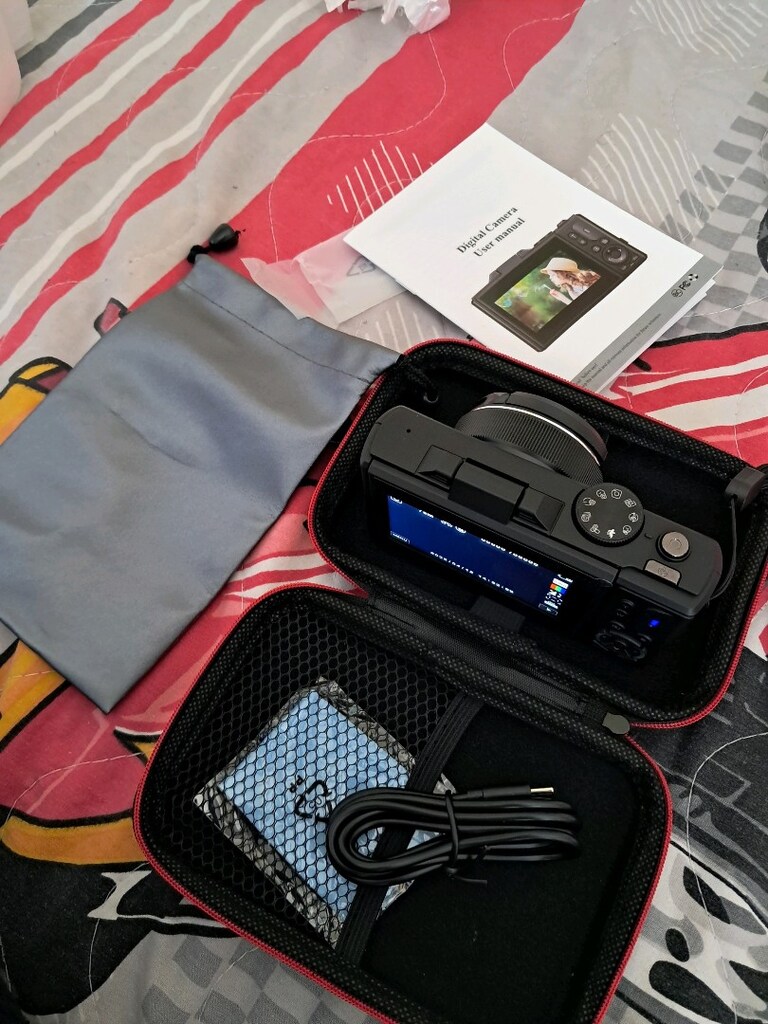 5K Ultra HD Dijital Kamera 75 MP 18X Zoom Ekranlı Çantalı - 8