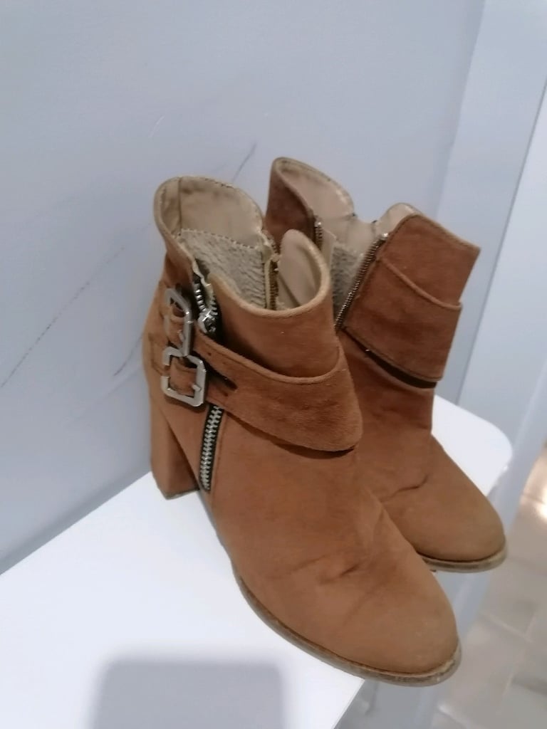 Bot fermuarlı süet - 7