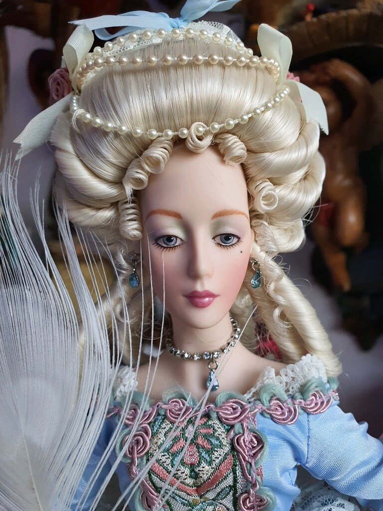 Marie Antoinette porselen bebek damgalı vintage - 6