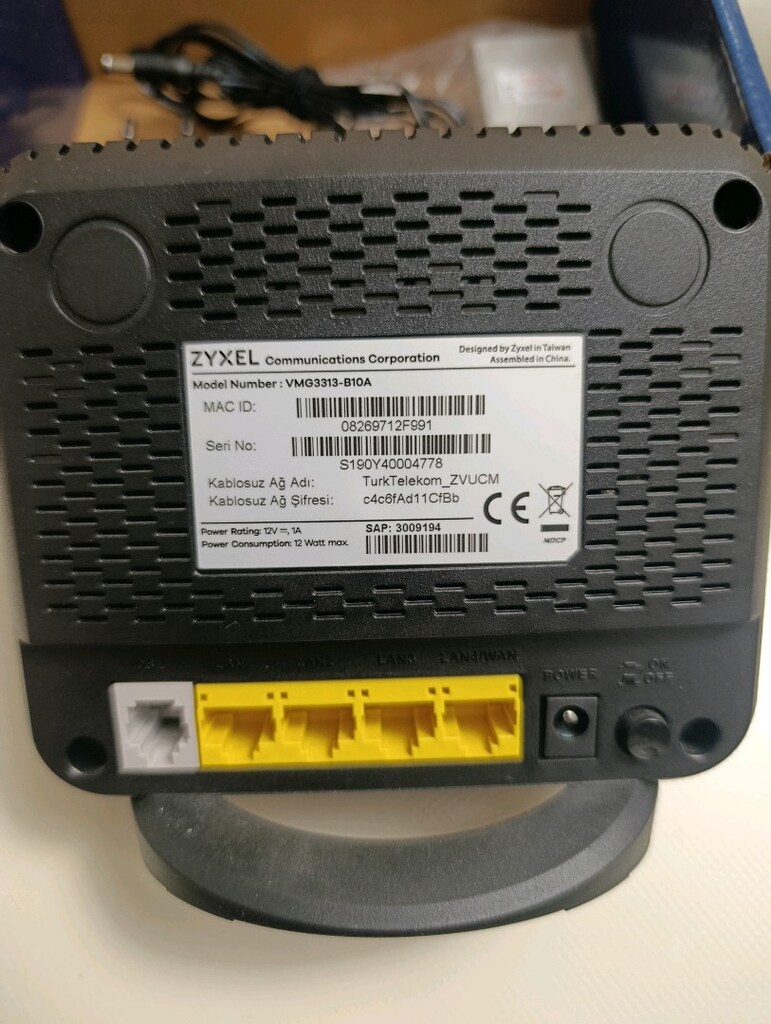 Türk Telekom ZYXEL VMG3313-B10A Kablosuz N VDSL 4Port USB Router - 4