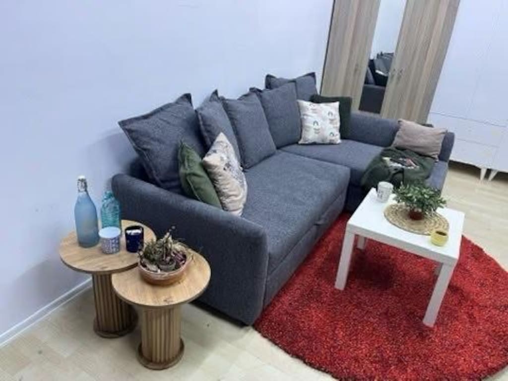İKEA HOLMSUND SIFIR KAPLAMA YATAKLI BAZALI L KÖŞE KOLTUK KANEPE - 2