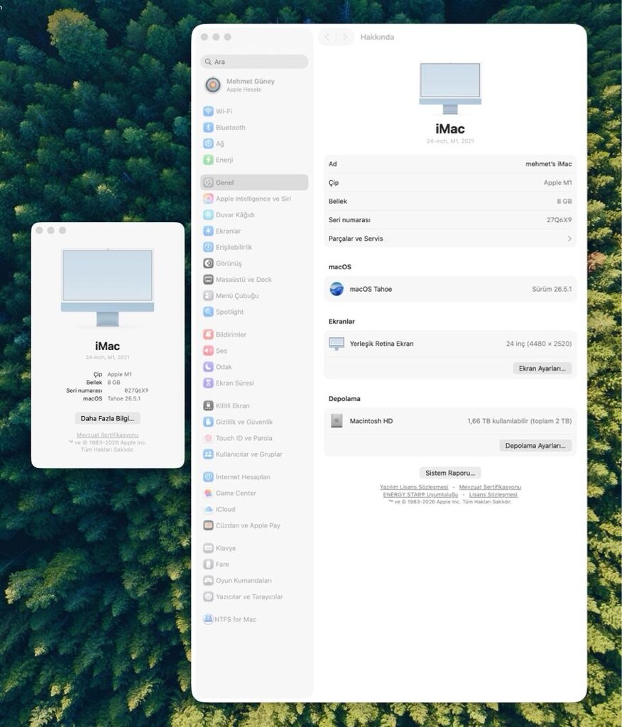 Apple iMac 24" M1 2TB SSD Mavi Çok Az Kullanılmış, Kutulu - 6
