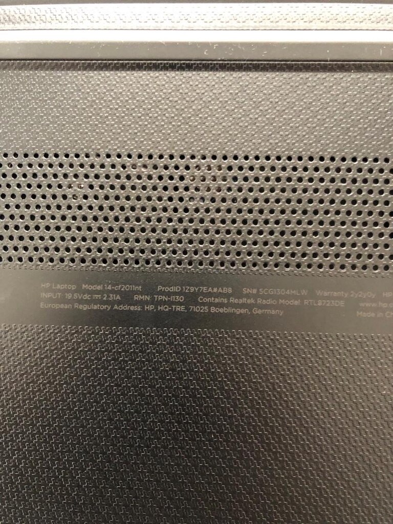 Hp laptop model 14 cf 2011 nt - 12