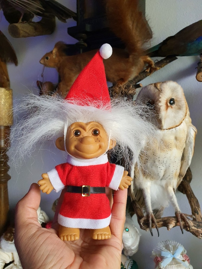 troll oyuncak bebek noel baba vintage - 2