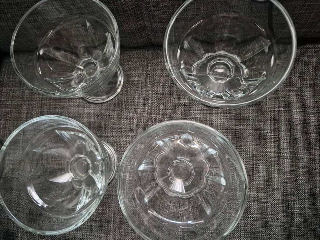 4 adet cam kase dondurma tatlı kasesi - 3